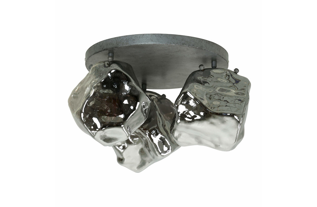 Plafondlamp rock - Chromed glas |3L
