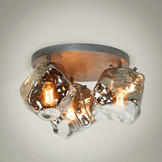 Plafondlamp rock - Chromed glas |3L