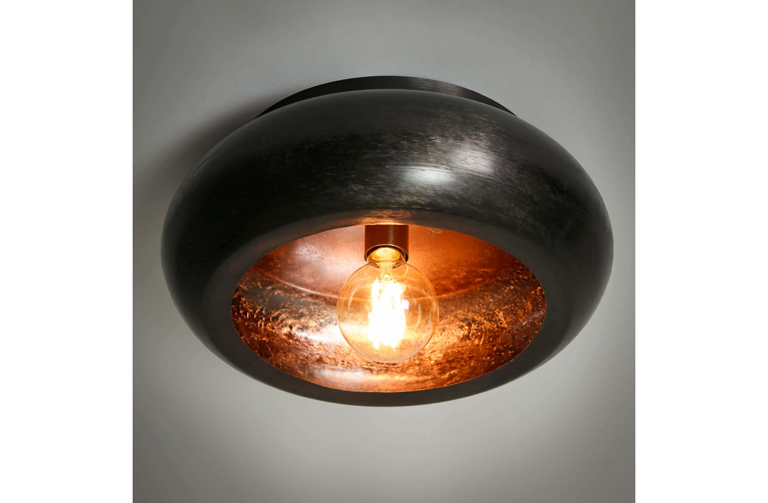 Plafondlamp sky - Zwart nikkel | Ø42