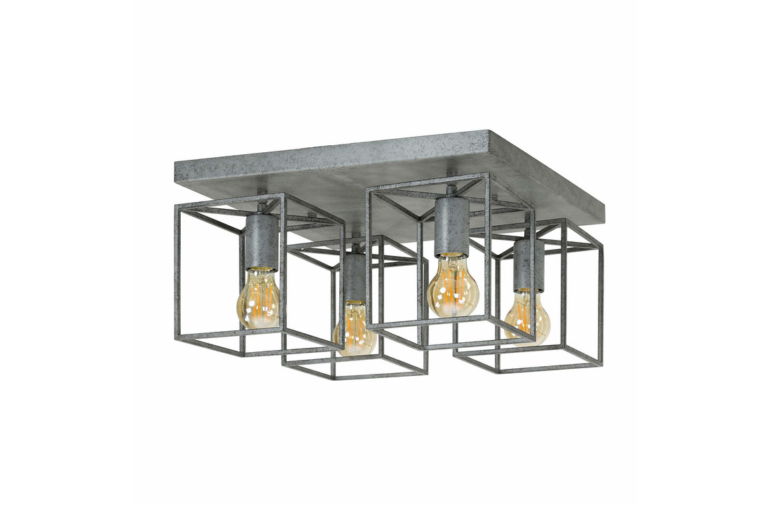 Plafondlamp cubic - Oud zilver |4L