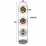Vloerlamp stellar - Oud zilver | 3L