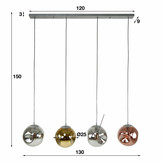 Hanglamp stellar - Oud zilver | 4L