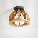 Plafondlamp gebogen mango houten spijl |1L