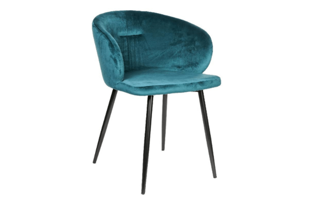 Eetkamerstoel Move velvet | Met armleuning teal