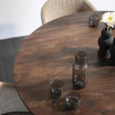 Eettafel Aron rond 130 - bruin