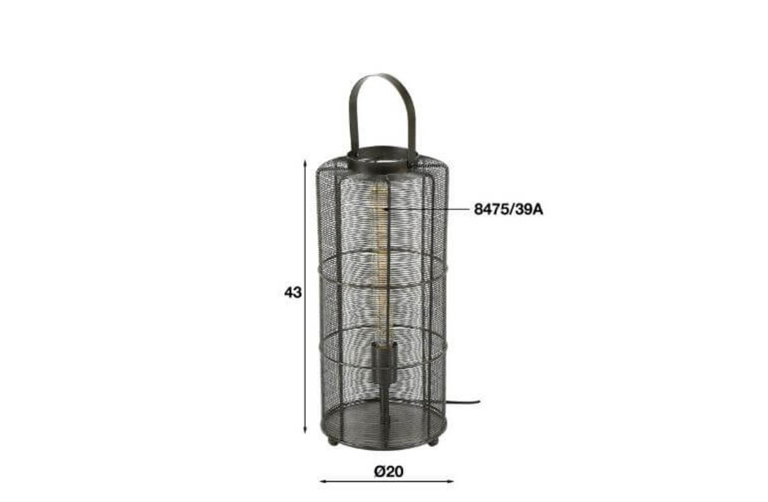 Vloerlamp reach | Zwart nikkel