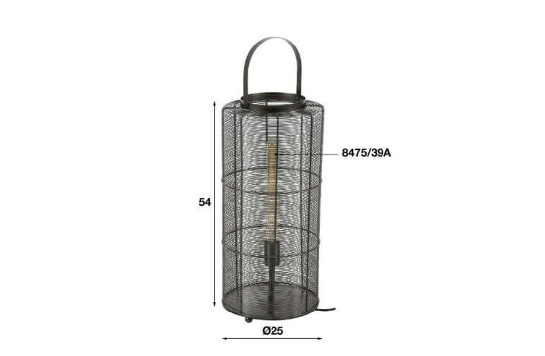 Vloerlamp reach | Zwart nikkel | XL