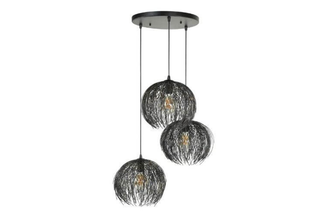 Hanglamp beach getrapt | Zwart bruin | 3L