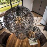 Hanglamp beach getrapt | Zwart bruin | 3L