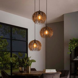 Hanglamp beach getrapt | Zwart bruin | 3L