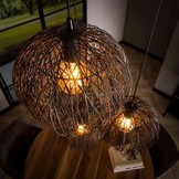 Hanglamp beach getrapt | Zwart bruin | 3L