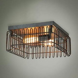 Plafondlamp trax | Oud zilver