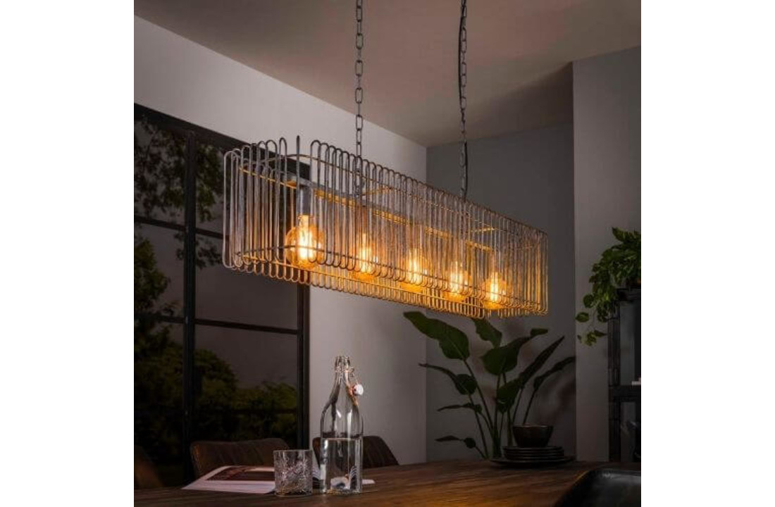 Hanglamp trax | Oud zilver | 120cm