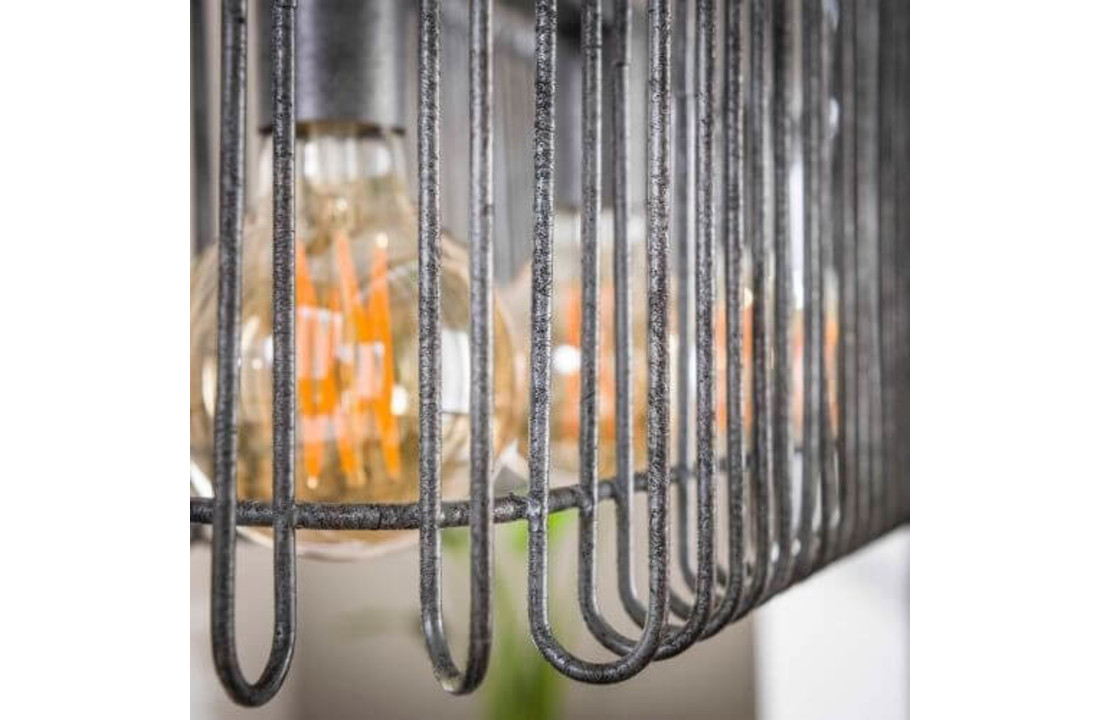 Hanglamp trax | Oud zilver | 120cm