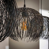 Hanglamp beach | Zwart bruin | 3L