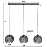 Hanglamp beach | Zwart bruin | 3L