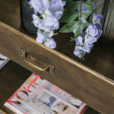 PTMD Metalen sidetable open | 2 lades | Goud