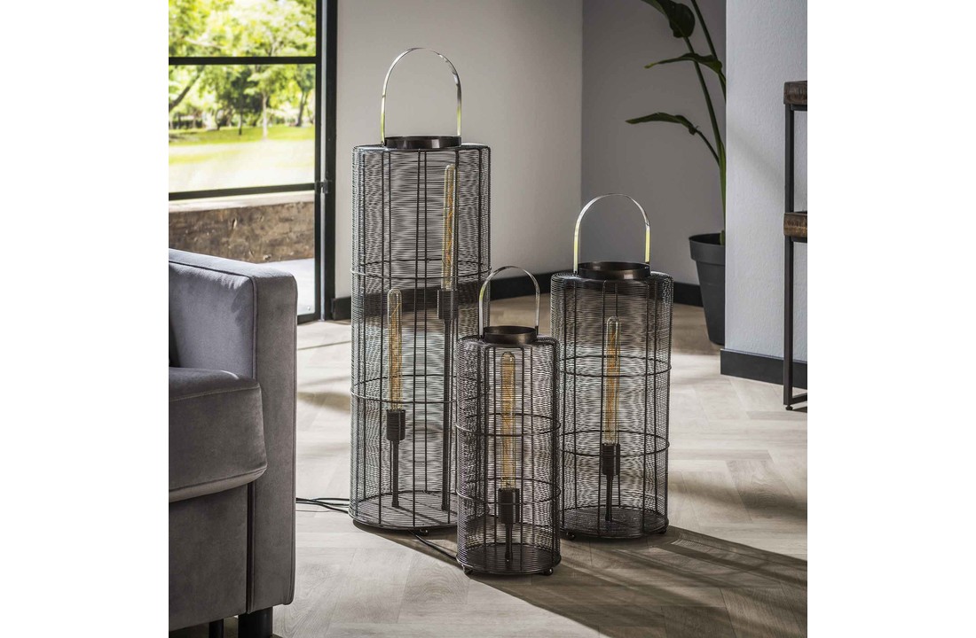 Vloerlamp reach | Zwart nikkel | L