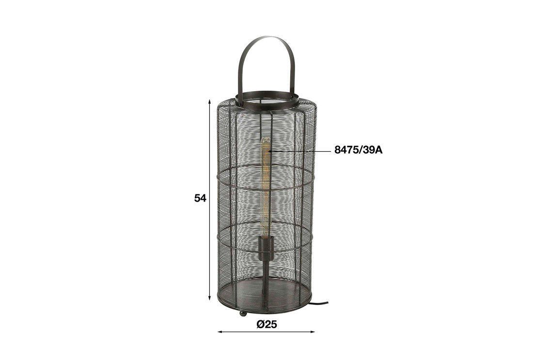 Vloerlamp reach | Zwart nikkel | L