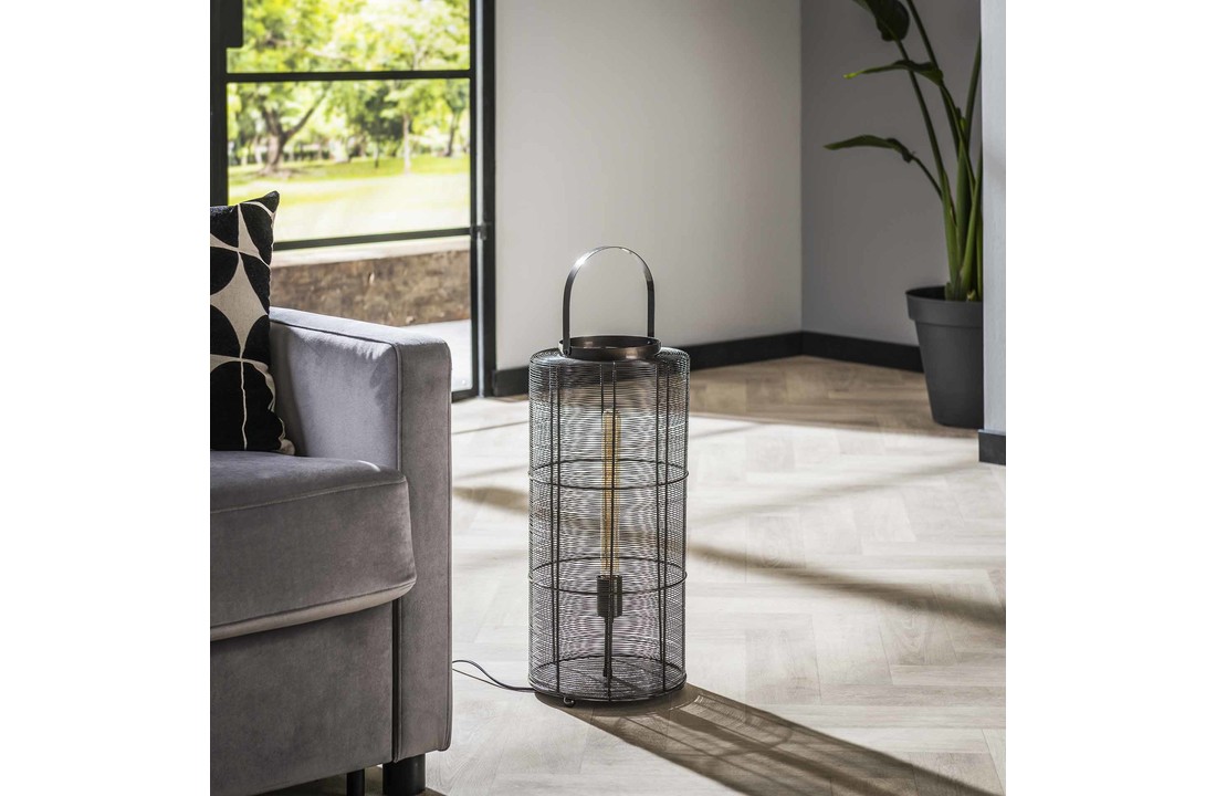 Vloerlamp reach | Zwart nikkel | L
