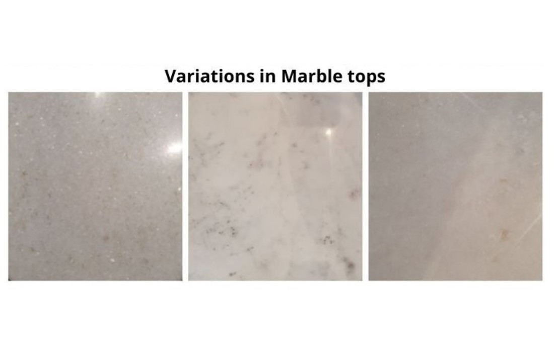 Marmeren salontafel Organic | Black & white