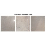 Marmeren salontafel Organic | Black & white
