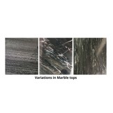 Marmeren salontafel Glennis | Black & Gold 50 cm
