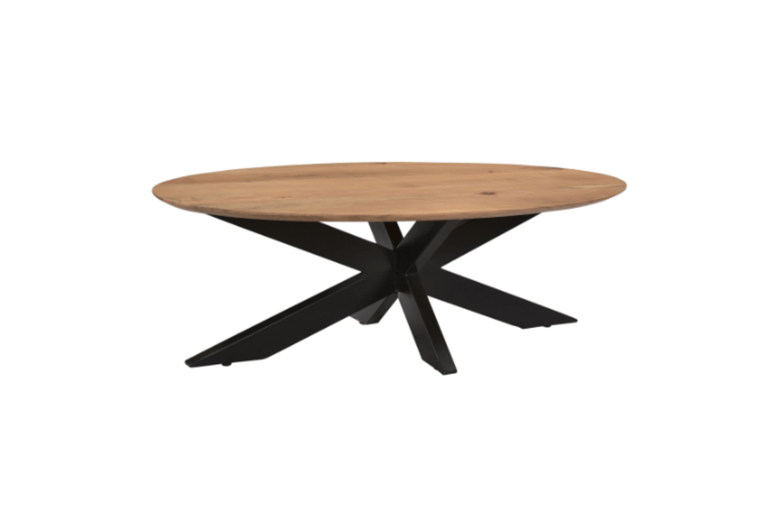 Ovale salontafel Oslo Acasia 130 cm