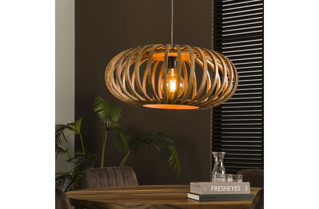 Mangohouten hanglamp | Stripes | Ø65 | 1L