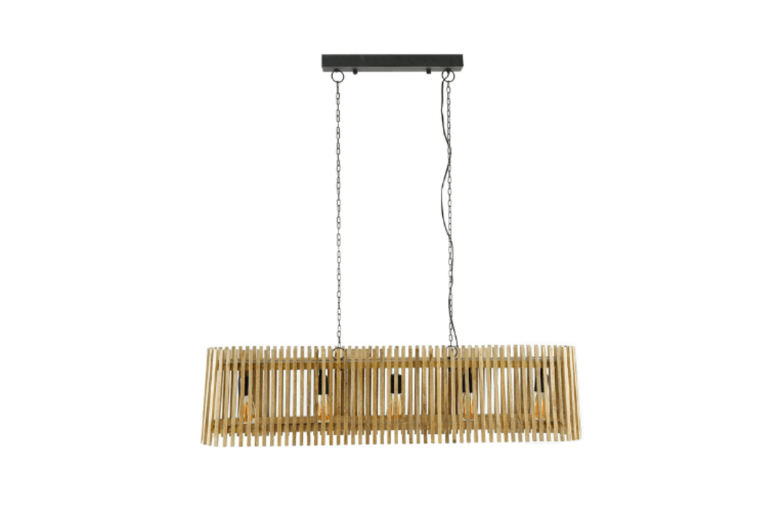 Mangohouten hanglamp Launch |Rechthoekig | 5L