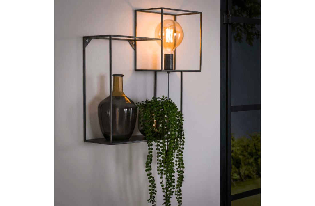Wandlamp |Cubic S | Oud zilver | 1L