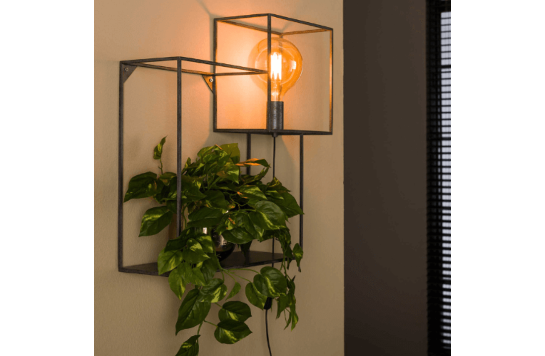 Wandlamp |Cubic S | Oud zilver | 1L