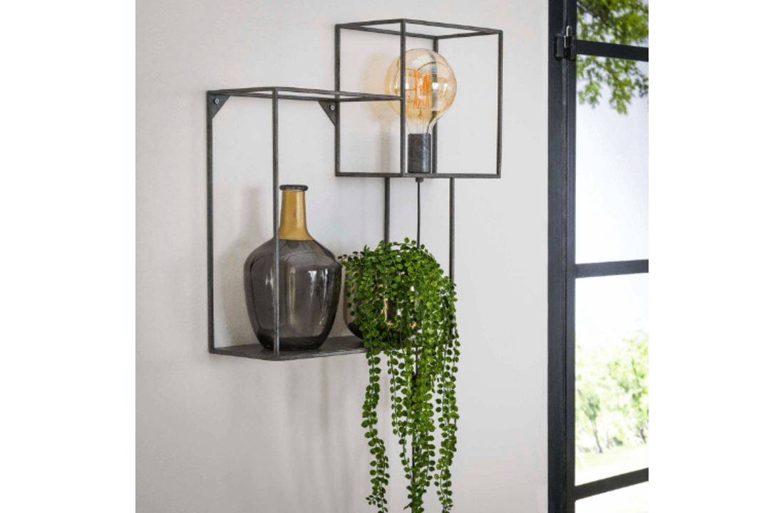 Wandlamp |Cubic S | Oud zilver | 1L