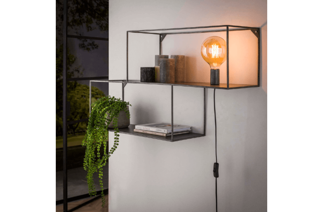 Wandlamp |Cubic L | Oud zilver | 1L