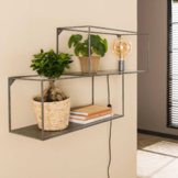 Wandlamp |Cubic L | Oud zilver | 1L