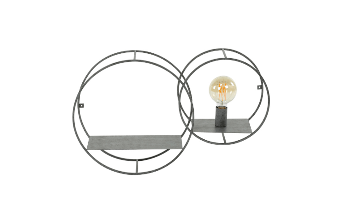 Wandlamp | Rond L | Oud zilver | 1L