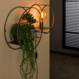 Wandlamp | Rond L | Oud zilver | 1L