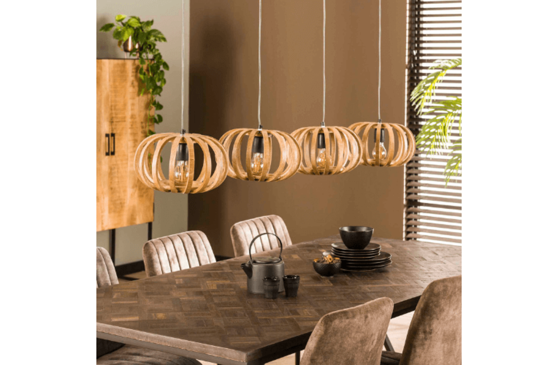 Mangohouten hanglamp | Stripes | 4L