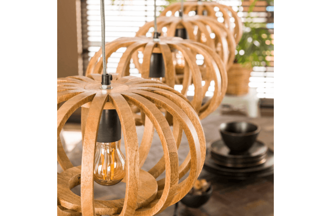 Mangohouten hanglamp | Stripes | 4L