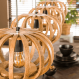Mangohouten hanglamp | Stripes | 4L