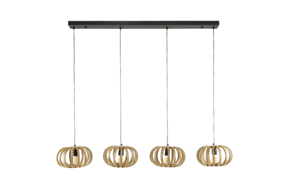 Mangohouten hanglamp | Stripes | 4L