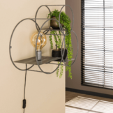 Wandlamp | Rond XL | Oud zilver | 1L
