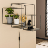 Wandlamp |Cubic XL | Oud zilver | 1L