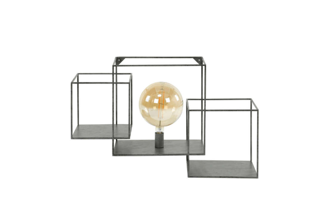 Wandlamp |Cubic XL | Oud zilver | 1L
