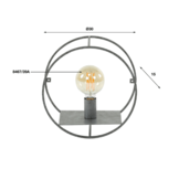 Wandlamp | Rond S | Oud zilver| 1L