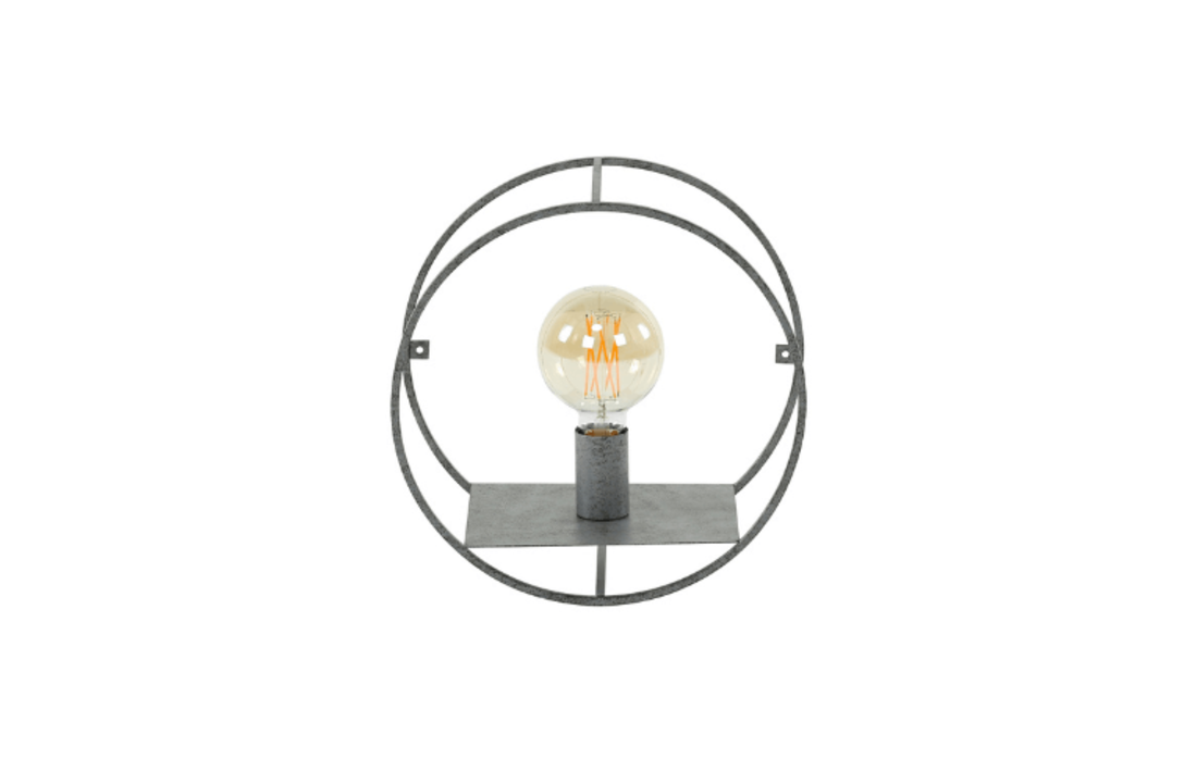 Wandlamp | Rond S | Oud zilver| 1L