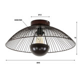 Plafondlamp spot down| Antiek koper finish