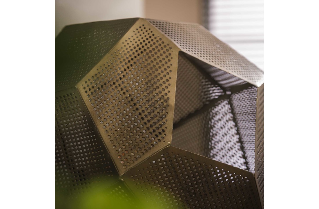 Tafellamp hexagon| Antiek koper finish