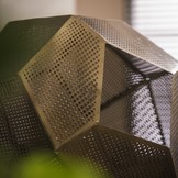 Tafellamp hexagon| Antiek koper finish