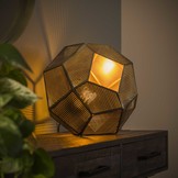 Tafellamp hexagon| Antiek koper finish